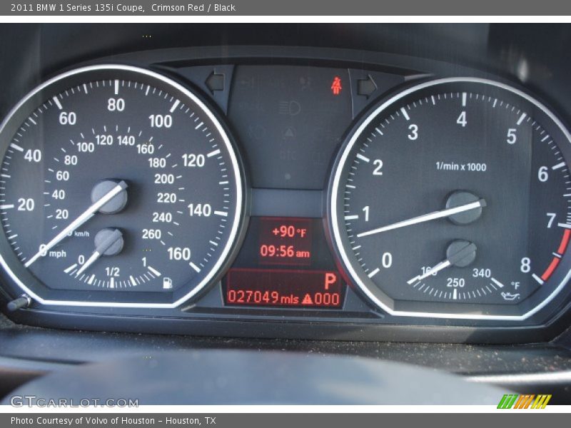 Crimson Red / Black 2011 BMW 1 Series 135i Coupe