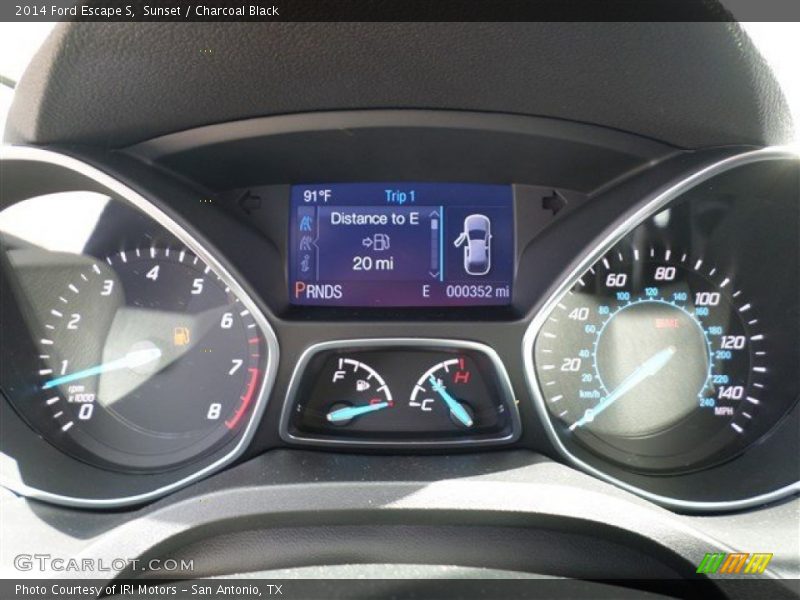 Sunset / Charcoal Black 2014 Ford Escape S