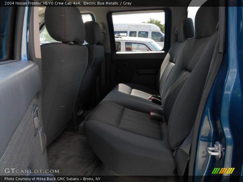 Electric Blue Metallic / Gray 2004 Nissan Frontier XE V6 Crew Cab 4x4