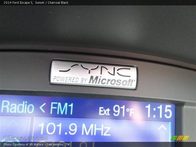 Sunset / Charcoal Black 2014 Ford Escape S