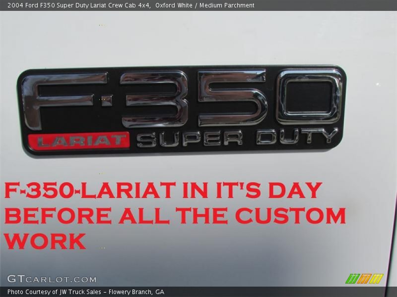 Oxford White / Medium Parchment 2004 Ford F350 Super Duty Lariat Crew Cab 4x4