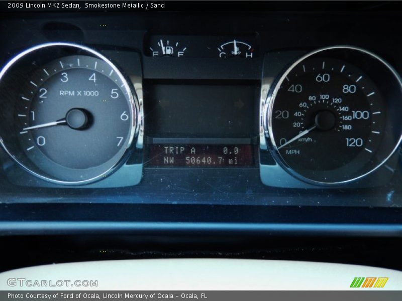Smokestone Metallic / Sand 2009 Lincoln MKZ Sedan
