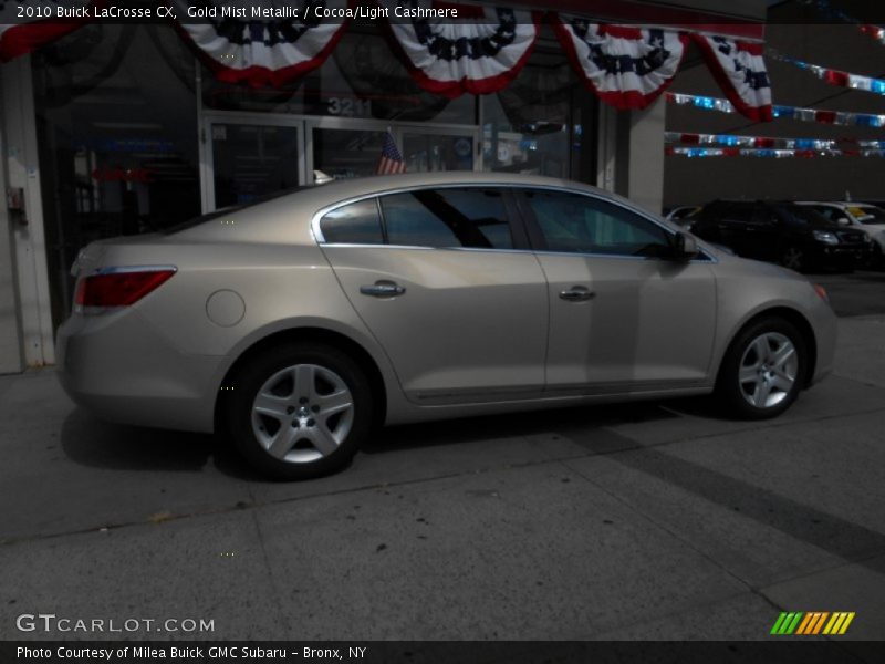 Gold Mist Metallic / Cocoa/Light Cashmere 2010 Buick LaCrosse CX