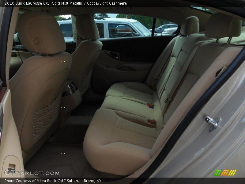Gold Mist Metallic / Cocoa/Light Cashmere 2010 Buick LaCrosse CX