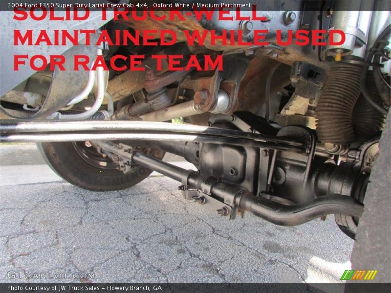 Oxford White / Medium Parchment 2004 Ford F350 Super Duty Lariat Crew Cab 4x4
