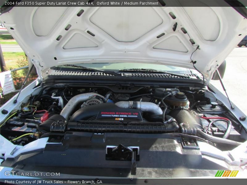 Oxford White / Medium Parchment 2004 Ford F350 Super Duty Lariat Crew Cab 4x4