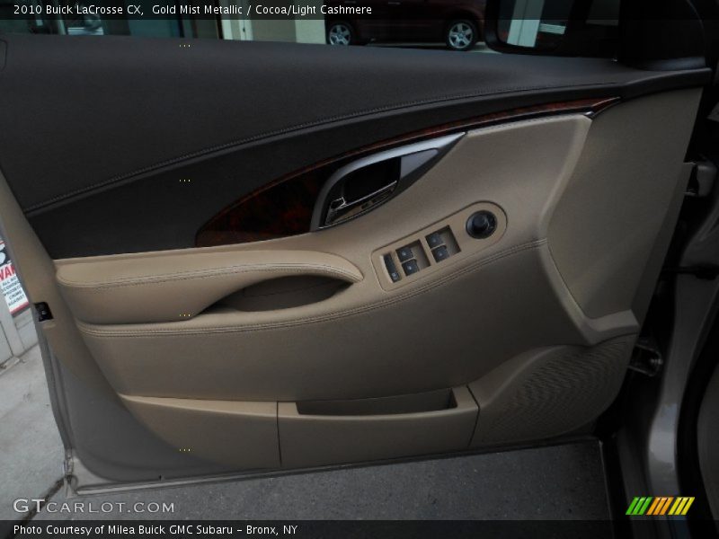 Gold Mist Metallic / Cocoa/Light Cashmere 2010 Buick LaCrosse CX
