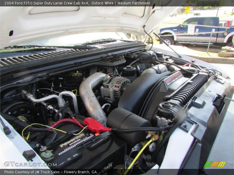 Oxford White / Medium Parchment 2004 Ford F350 Super Duty Lariat Crew Cab 4x4
