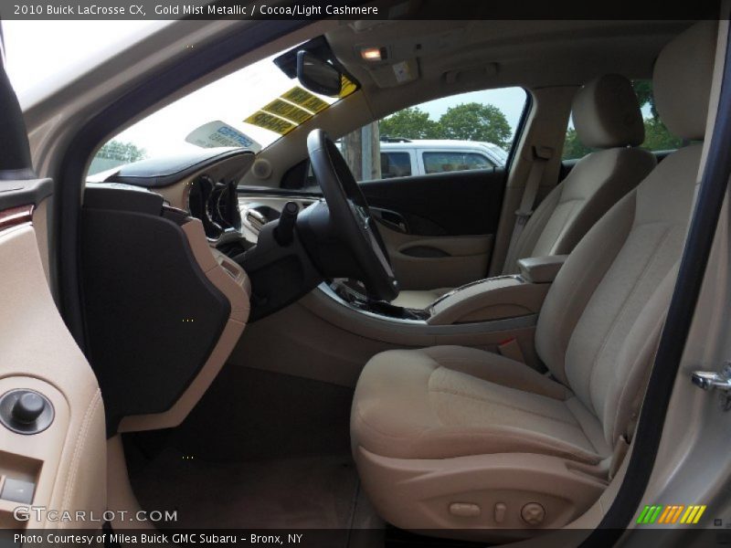 Gold Mist Metallic / Cocoa/Light Cashmere 2010 Buick LaCrosse CX