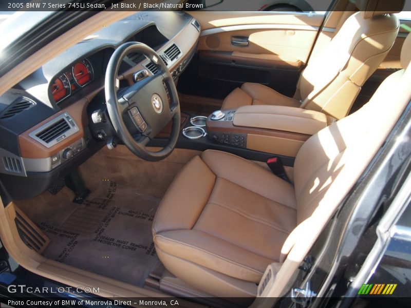 Jet Black / Black/Natural Brown 2005 BMW 7 Series 745Li Sedan