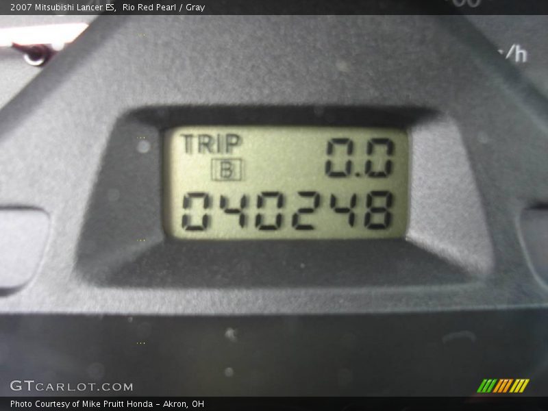Rio Red Pearl / Gray 2007 Mitsubishi Lancer ES