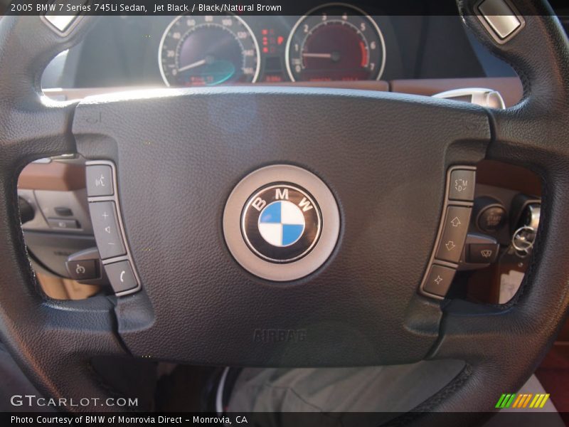 Jet Black / Black/Natural Brown 2005 BMW 7 Series 745Li Sedan