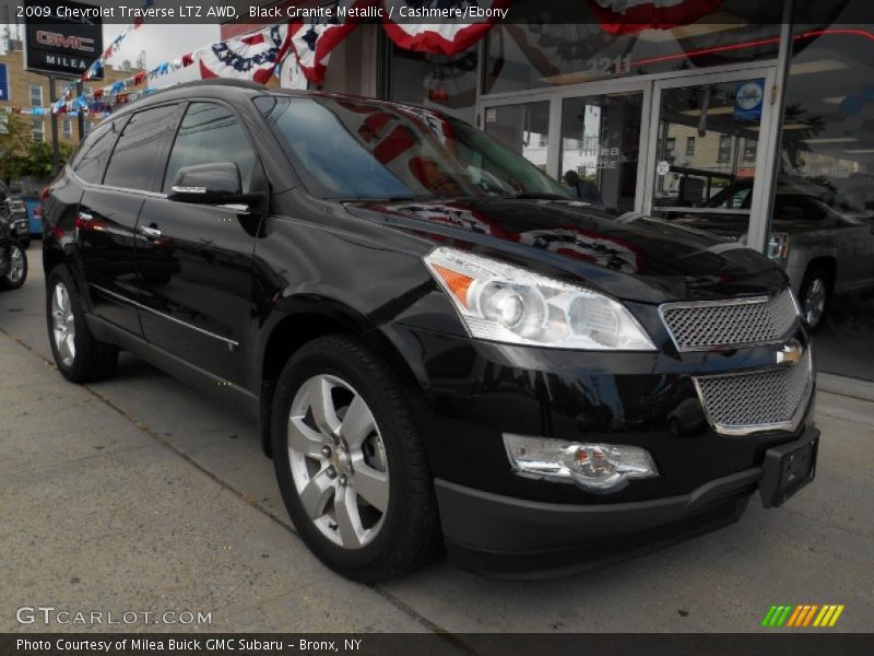 Black Granite Metallic / Cashmere/Ebony 2009 Chevrolet Traverse LTZ AWD