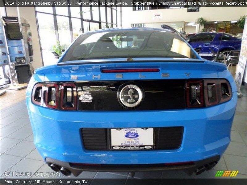 Grabber Blue / Shelby Charcoal Black/Black Accents Recaro Sport Seats 2014 Ford Mustang Shelby GT500 SVT Performance Package Coupe