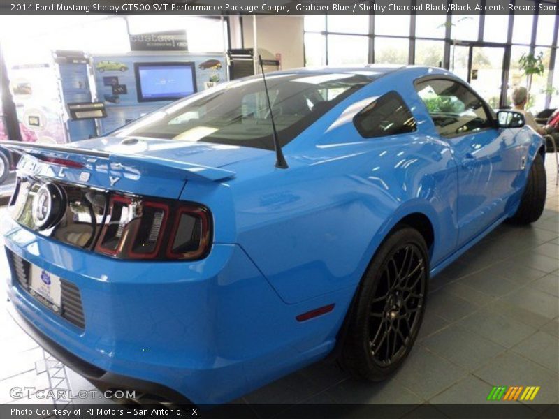Grabber Blue / Shelby Charcoal Black/Black Accents Recaro Sport Seats 2014 Ford Mustang Shelby GT500 SVT Performance Package Coupe
