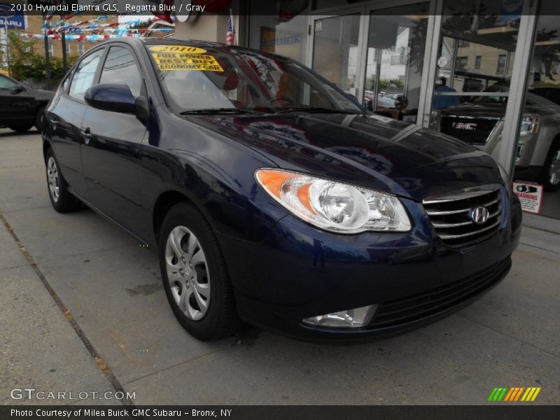 Regatta Blue / Gray 2010 Hyundai Elantra GLS