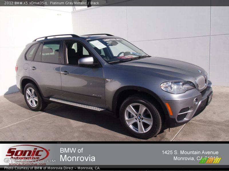 Platinum Gray Metallic / Black 2012 BMW X5 xDrive35d