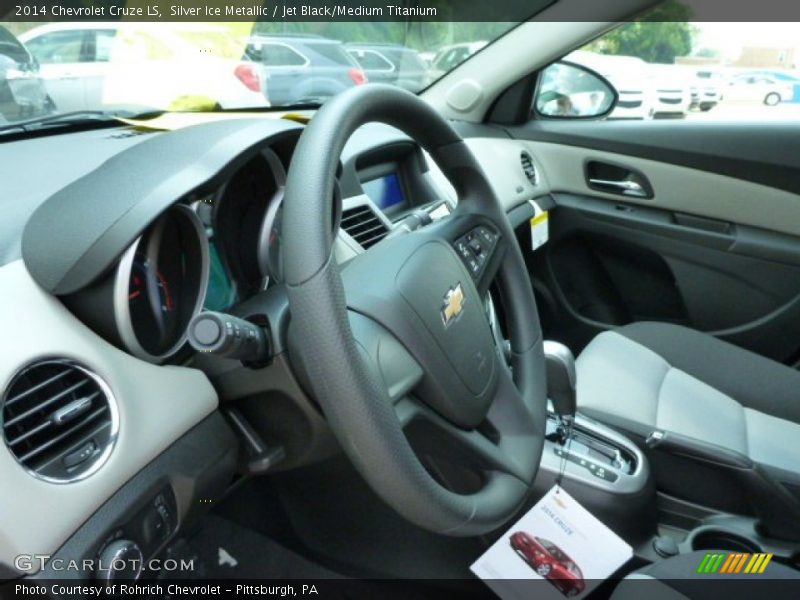 Silver Ice Metallic / Jet Black/Medium Titanium 2014 Chevrolet Cruze LS