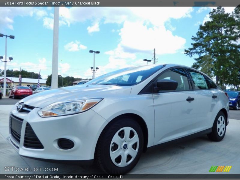 Ingot Silver / Charcoal Black 2014 Ford Focus S Sedan