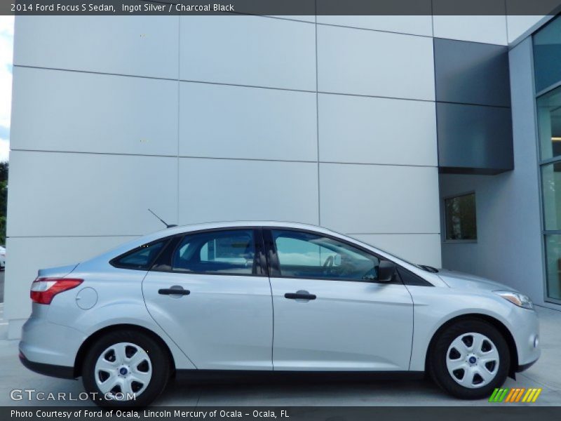 Ingot Silver / Charcoal Black 2014 Ford Focus S Sedan