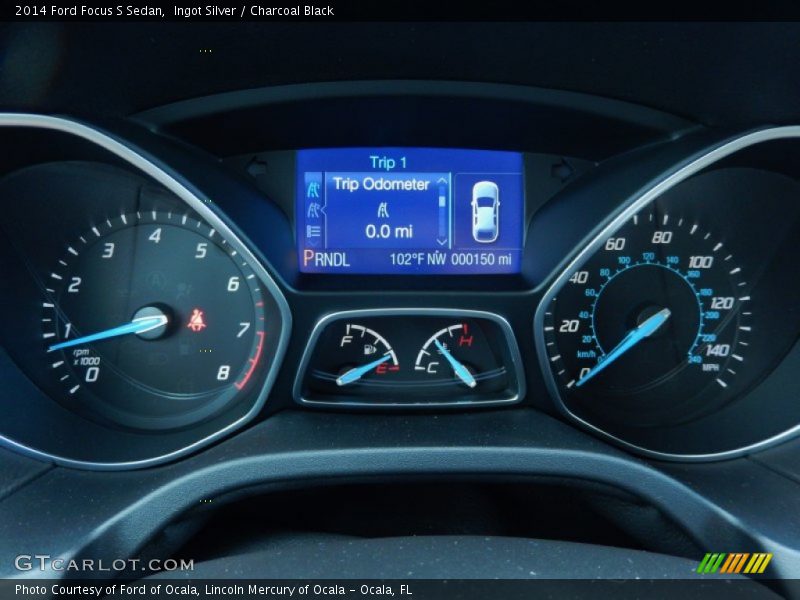 Ingot Silver / Charcoal Black 2014 Ford Focus S Sedan