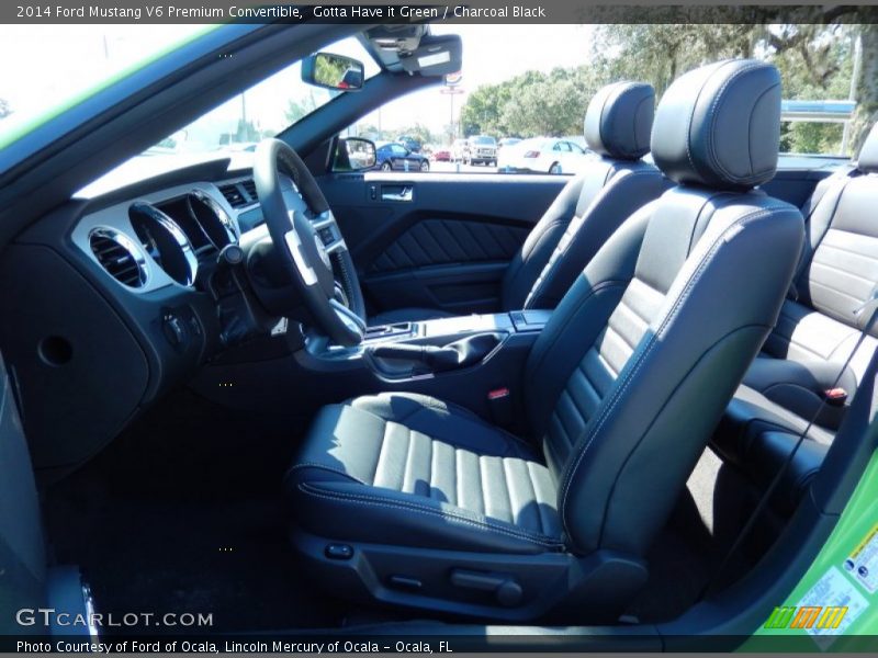  2014 Mustang V6 Premium Convertible Charcoal Black Interior