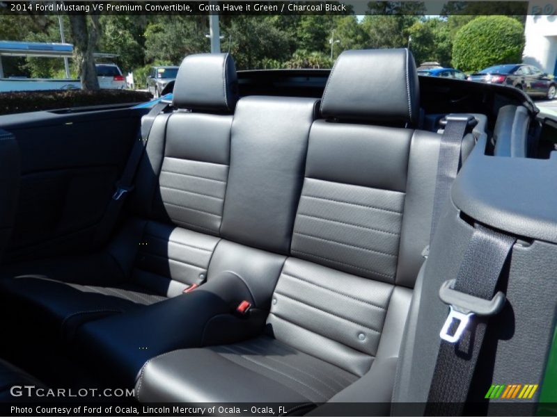 Rear Seat of 2014 Mustang V6 Premium Convertible
