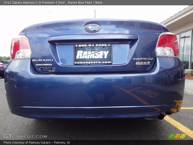 Marine Blue Pearl / Black 2012 Subaru Impreza 2.0i Premium 4 Door