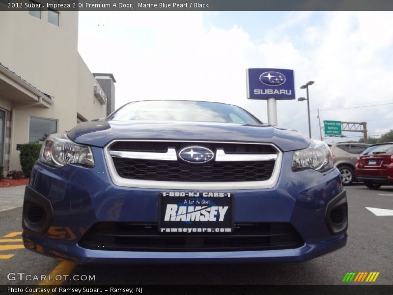 Marine Blue Pearl / Black 2012 Subaru Impreza 2.0i Premium 4 Door