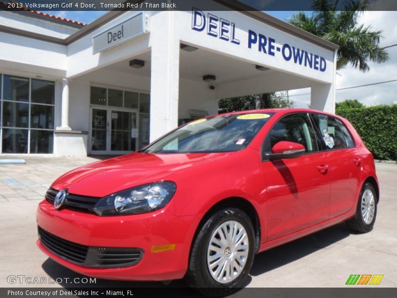 Tornado Red / Titan Black 2013 Volkswagen Golf 4 Door