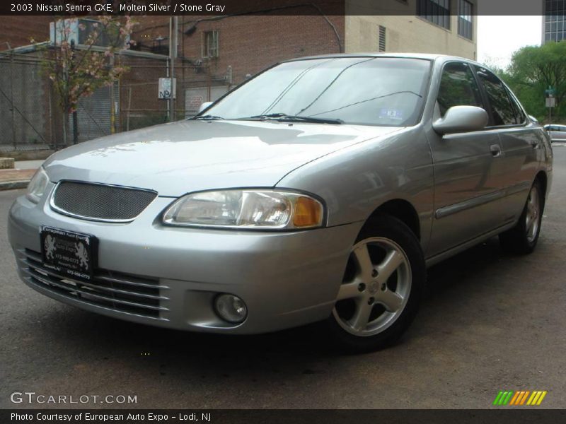 Molten Silver / Stone Gray 2003 Nissan Sentra GXE