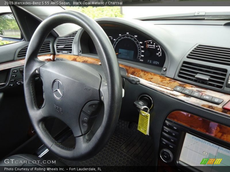 Black Opal Metallic / Charcoal 2003 Mercedes-Benz S 55 AMG Sedan