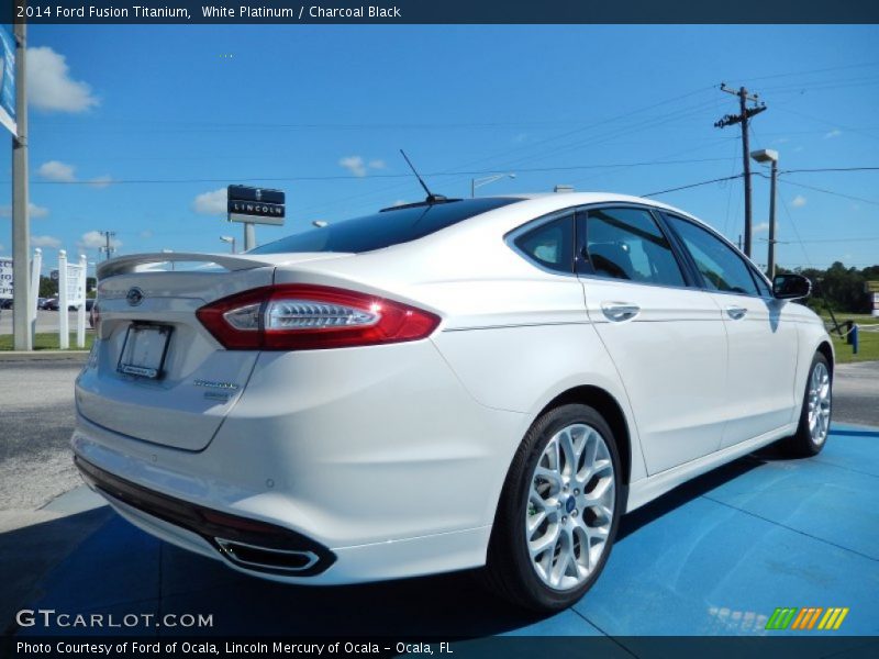 White Platinum / Charcoal Black 2014 Ford Fusion Titanium