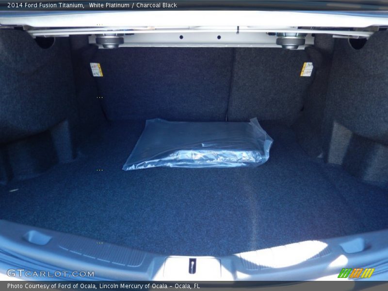White Platinum / Charcoal Black 2014 Ford Fusion Titanium