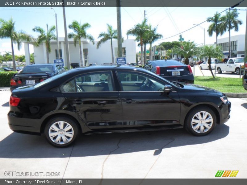 Black / Cornsilk Beige 2011 Volkswagen Jetta SE Sedan