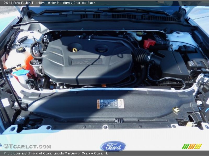 White Platinum / Charcoal Black 2014 Ford Fusion Titanium