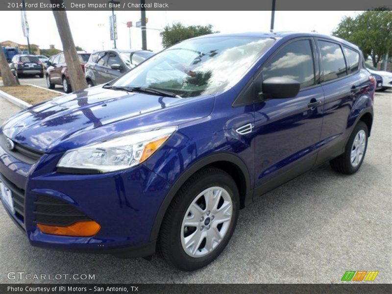 Deep Impact Blue / Charcoal Black 2014 Ford Escape S
