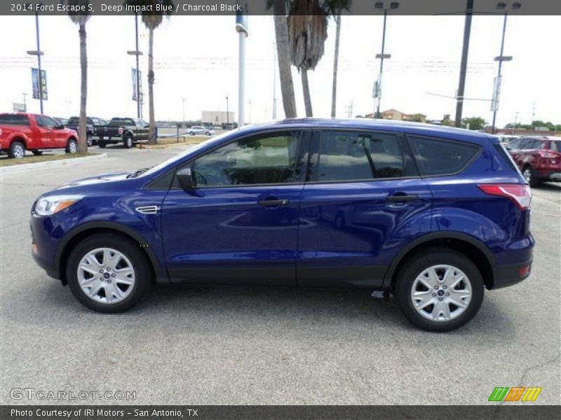 Deep Impact Blue / Charcoal Black 2014 Ford Escape S