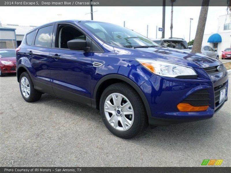 Deep Impact Blue / Charcoal Black 2014 Ford Escape S