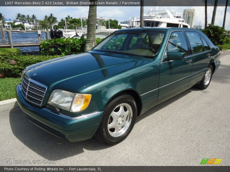 Front 3/4 View of 1997 S 420 Sedan