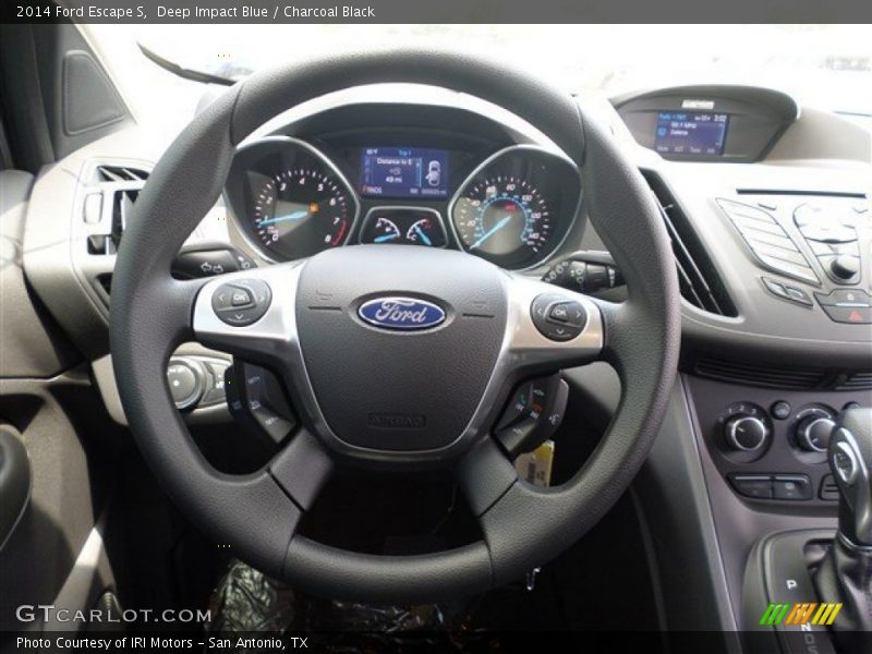 Deep Impact Blue / Charcoal Black 2014 Ford Escape S