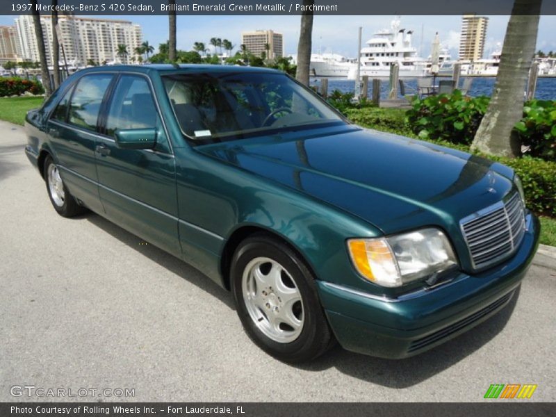 Front 3/4 View of 1997 S 420 Sedan