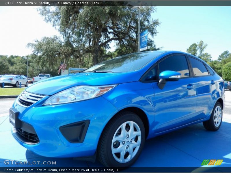 Blue Candy / Charcoal Black 2013 Ford Fiesta SE Sedan