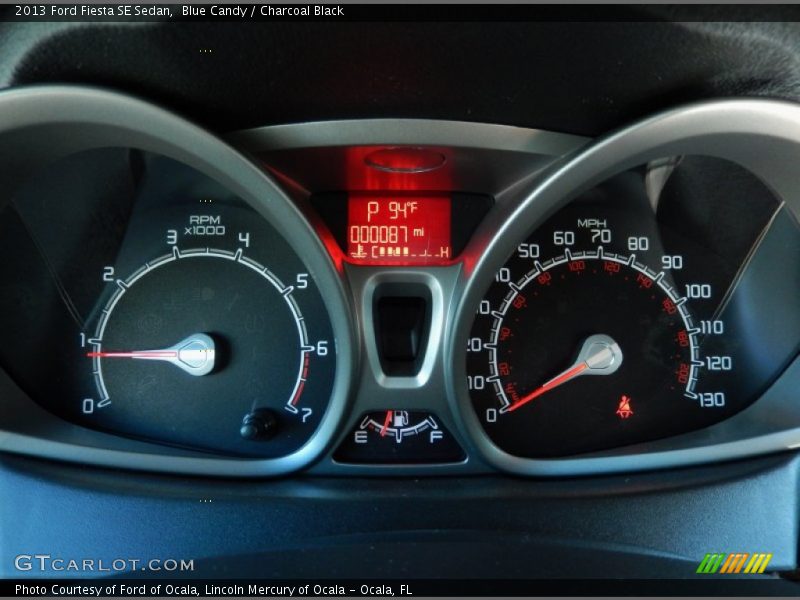 Blue Candy / Charcoal Black 2013 Ford Fiesta SE Sedan