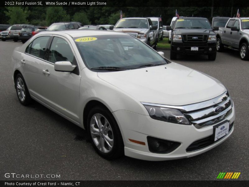 White Suede / Medium Light Stone 2012 Ford Fusion SE