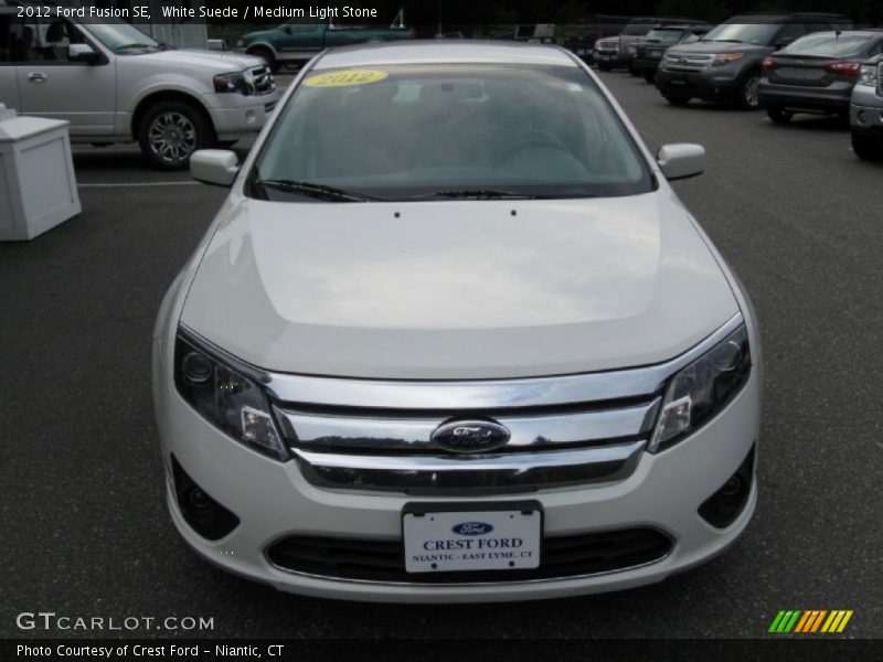 White Suede / Medium Light Stone 2012 Ford Fusion SE