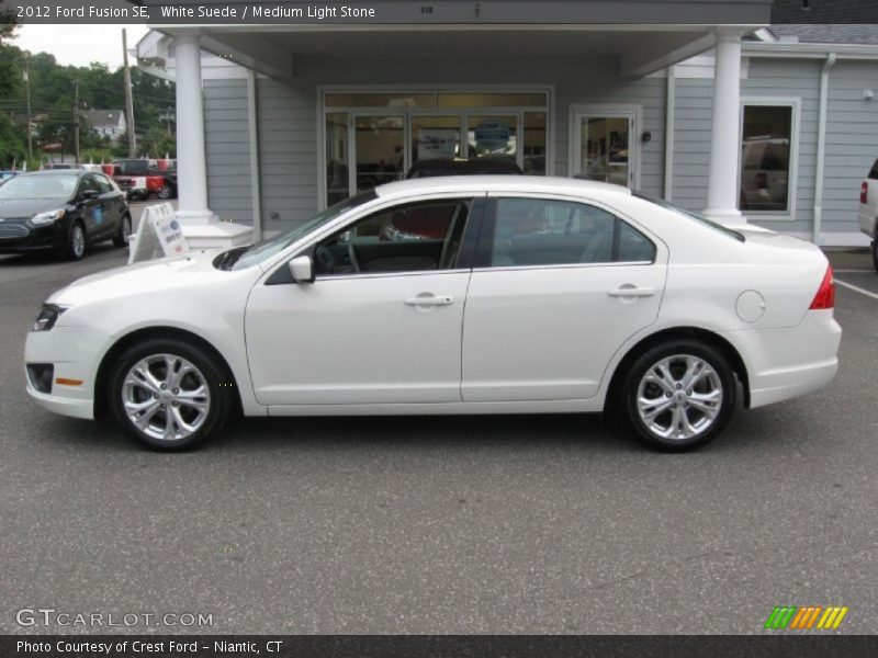 White Suede / Medium Light Stone 2012 Ford Fusion SE