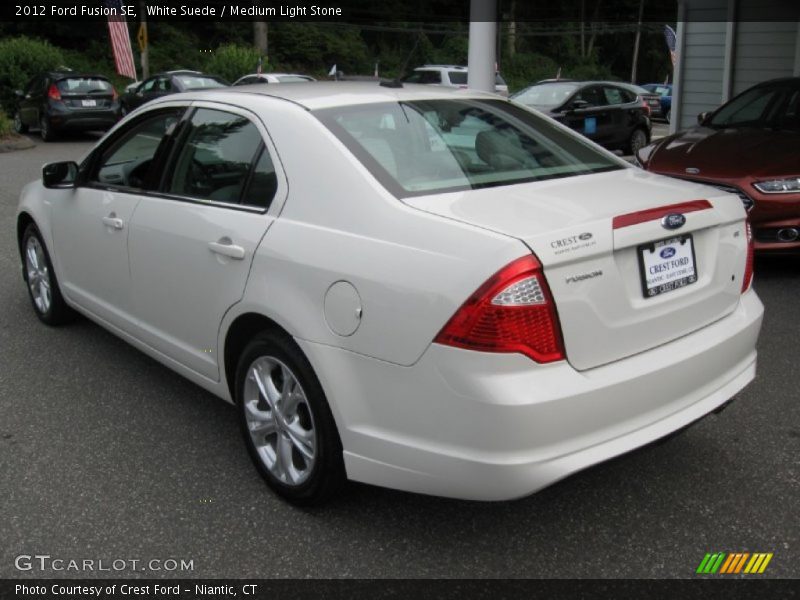 White Suede / Medium Light Stone 2012 Ford Fusion SE