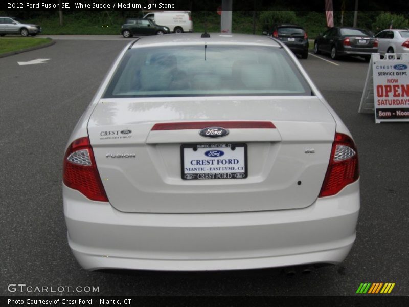 White Suede / Medium Light Stone 2012 Ford Fusion SE