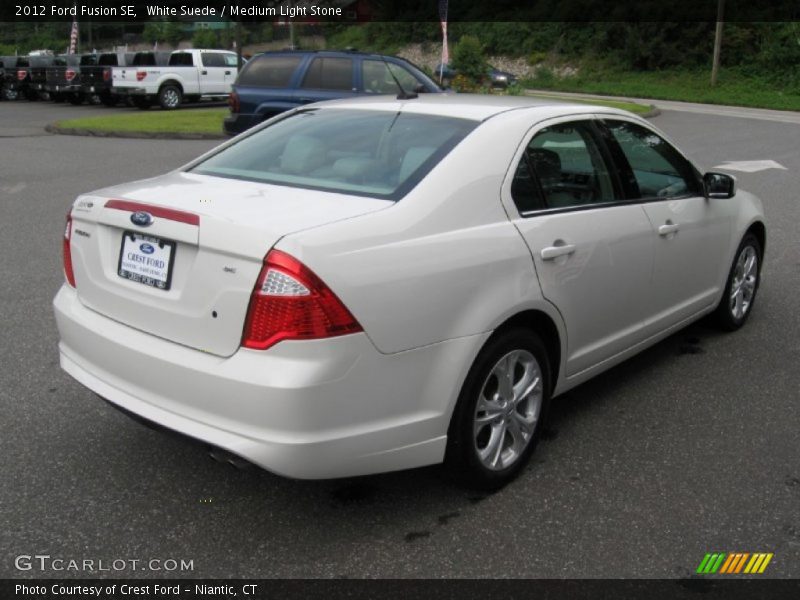 White Suede / Medium Light Stone 2012 Ford Fusion SE